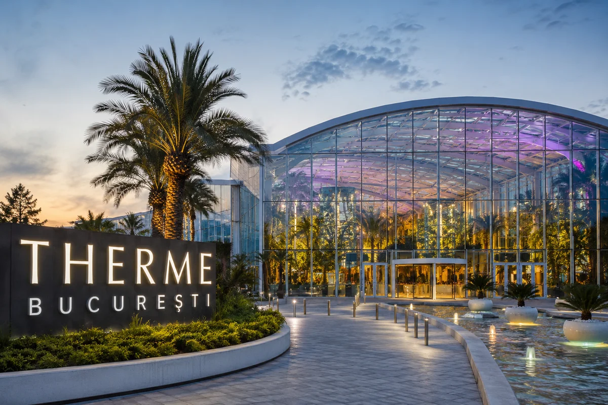 Bucharest: Therme București Entry Ticket with Transportation (SIC Basis)