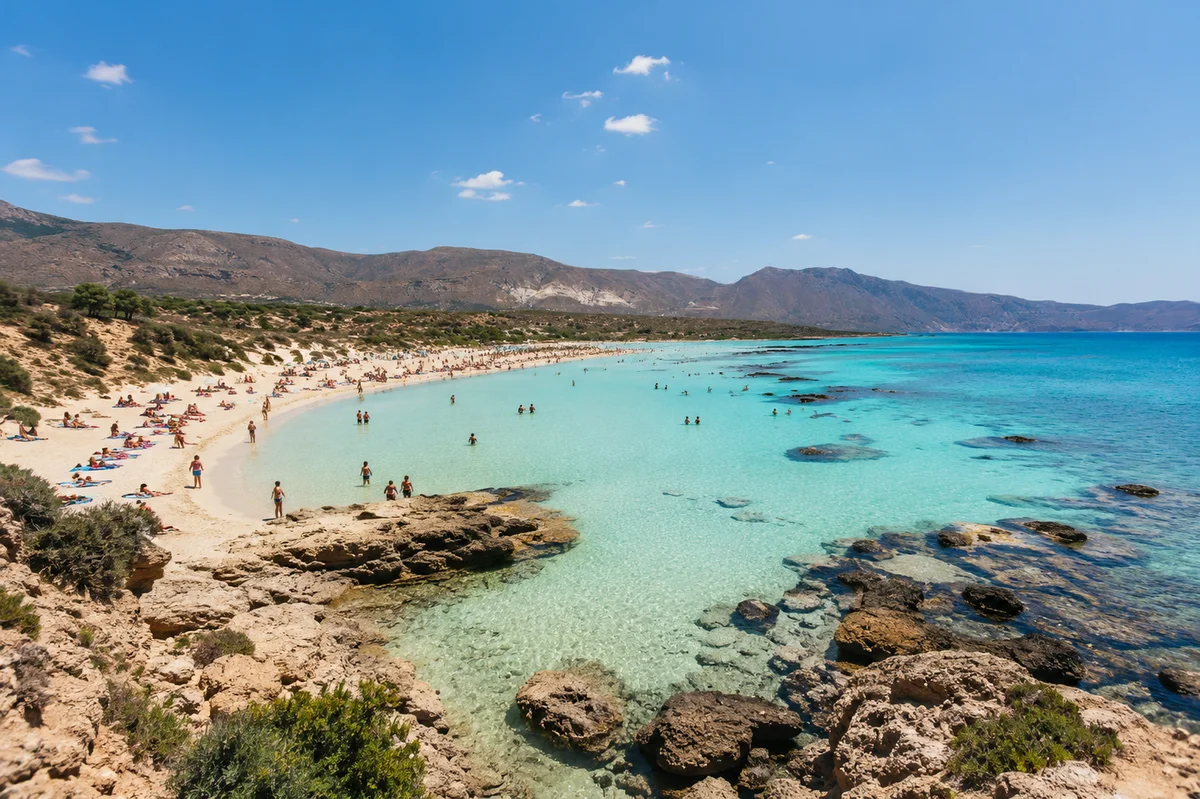 Chania: Elafonisi Island Pink Sand Beach Day Tour (SIC Basis)