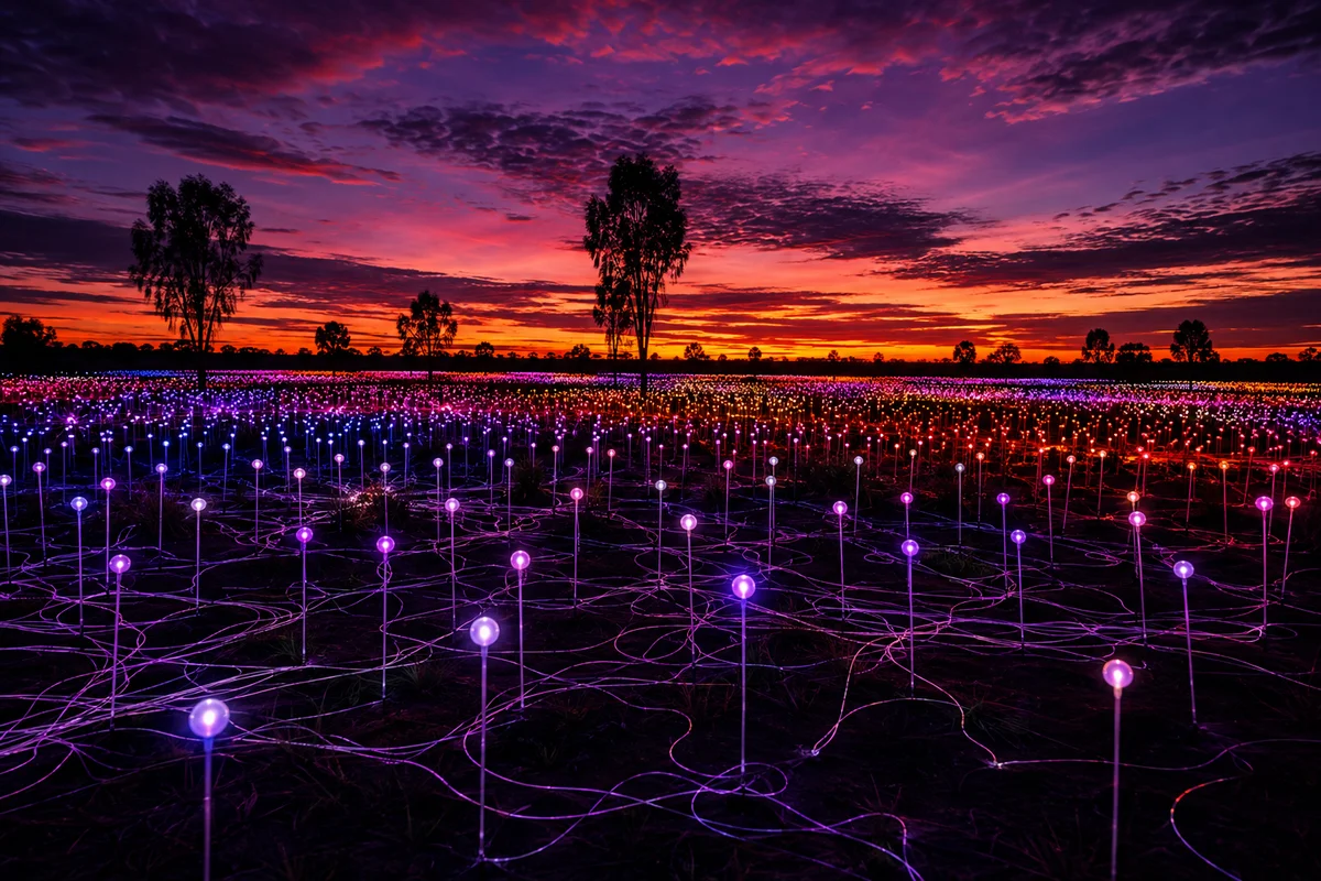 Ayers Rock: Field of Light Sunrise Walking Tour with Hot Drinks (Shared Basis)