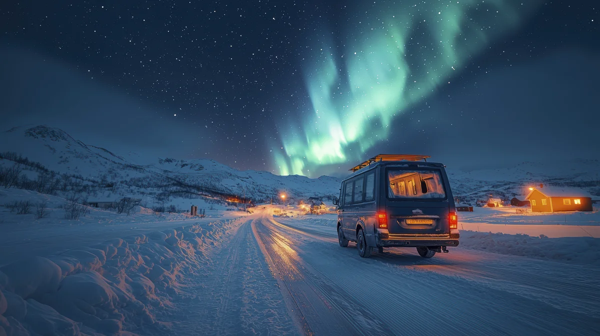 Kiruna: Northern Lights Tour with Dinner (SIC Basis)