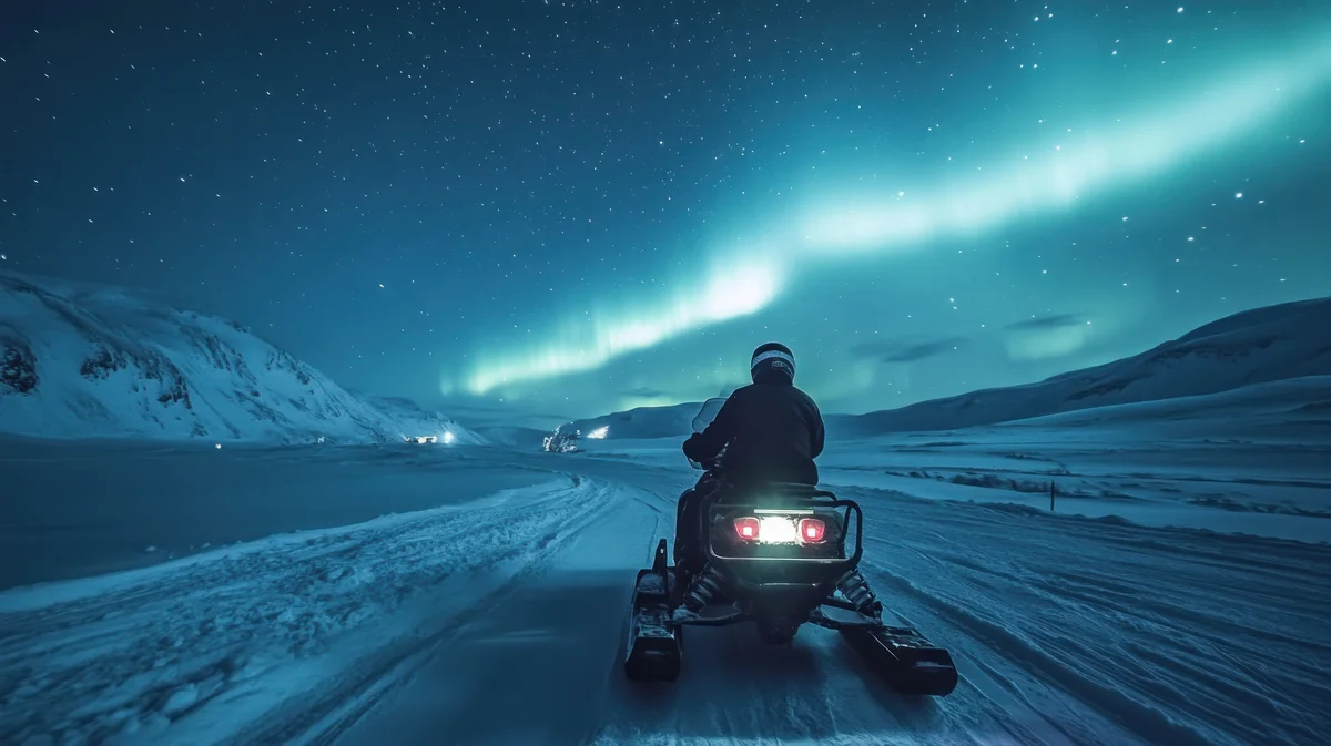 Kiruna: Northern Lights Snowmobile Tour (SIC Basis)