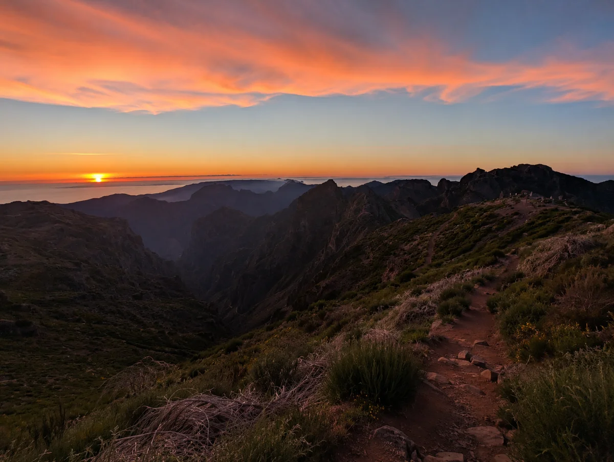 Madeira: Pico Arieiro Sunset with Stairway (SIC Basis)
