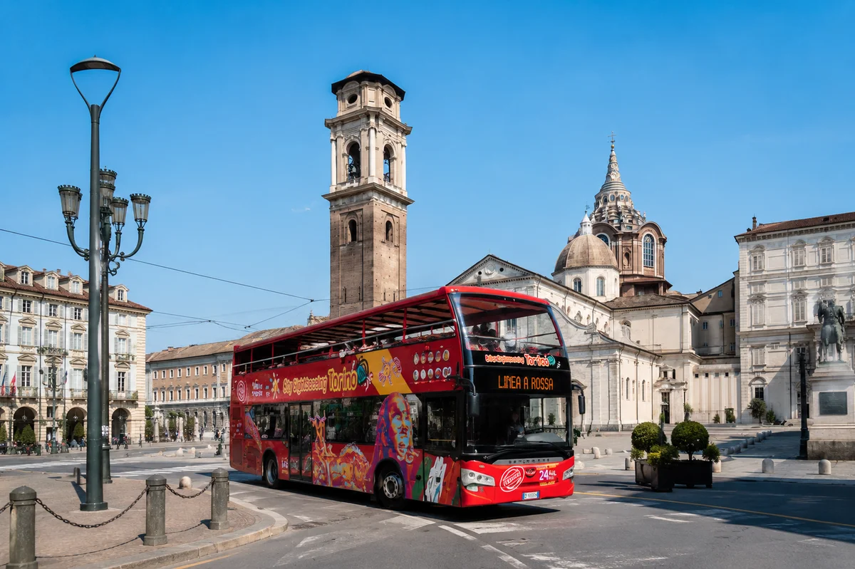 Turin: 24-Hours Hop-on Hop-off Bus Ticket for 3 Lines (SIC Basis)